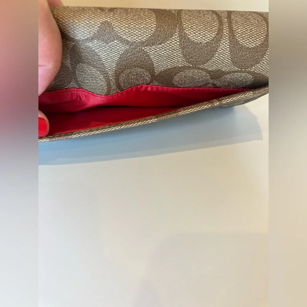 Coach Peyton Signature Slim Envelope With Pouch Wallet - Picture 8 of 8